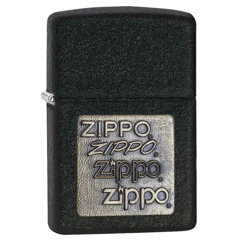 Zippo - Black Crackle Gold Zippo Logo - Game-On.no