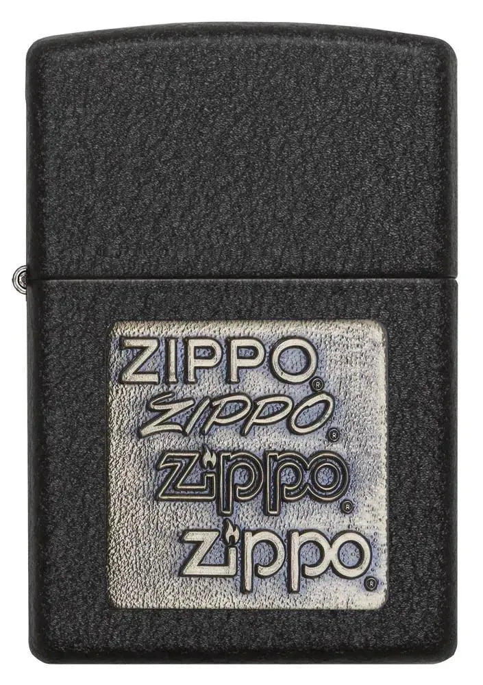 Zippo - Black Crackle Gold Zippo Logo - Game-On.no