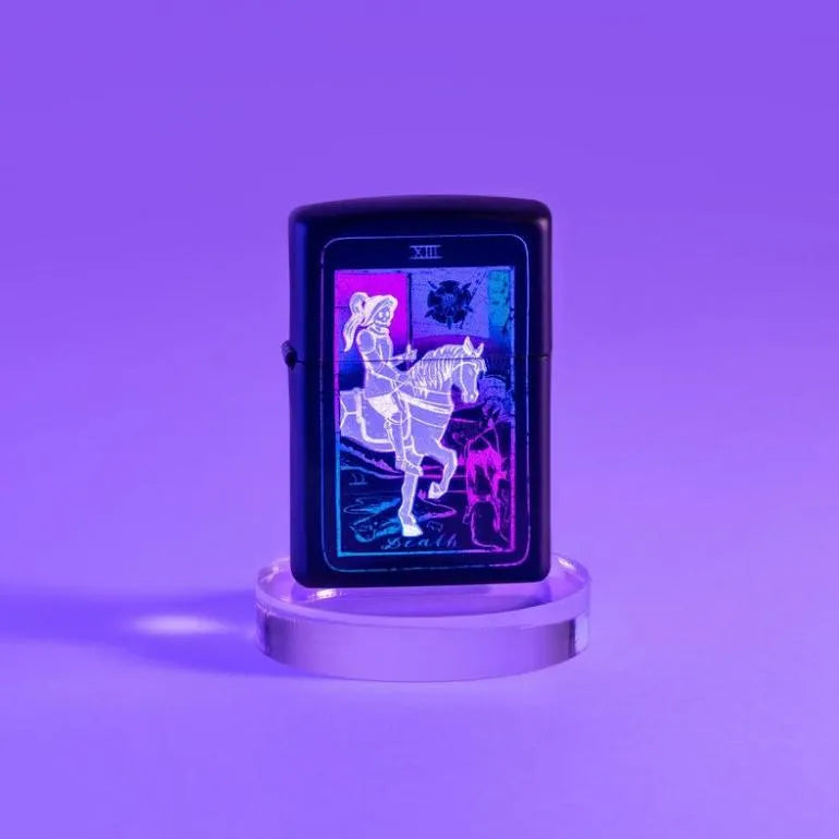 Zippo - Black Light Tarot Kort Motiv - Game-On.no