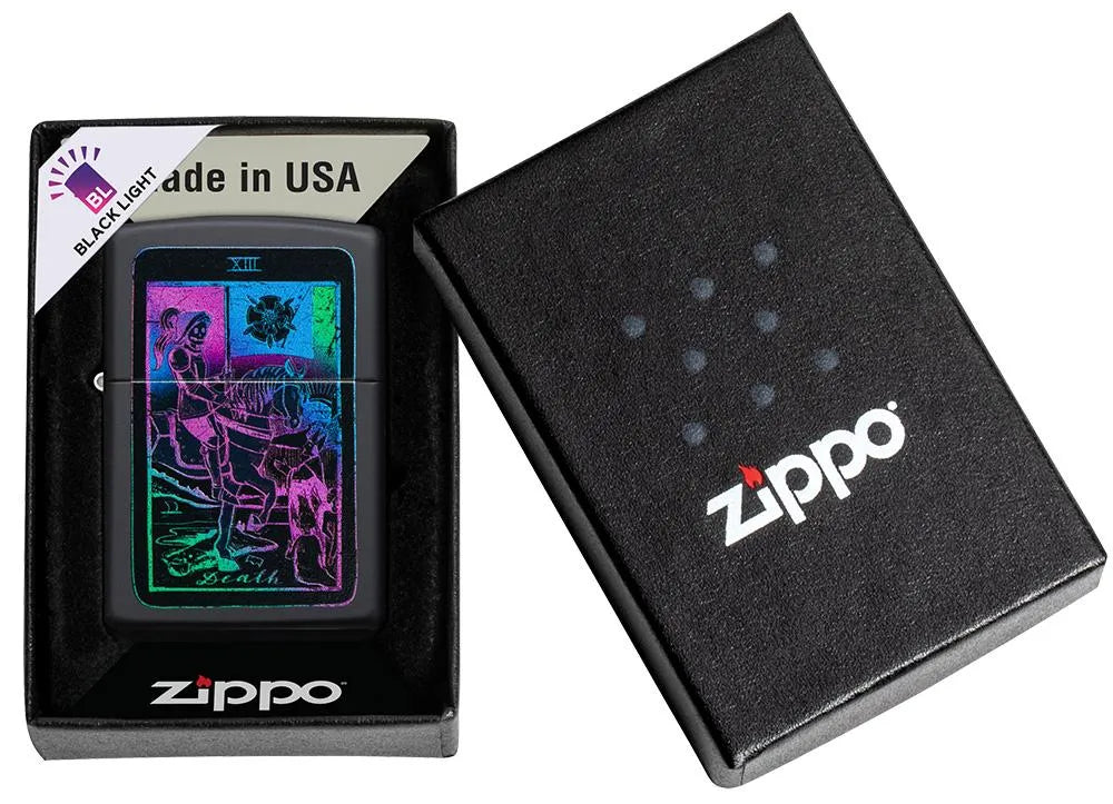 Zippo - Black Light Tarot Kort Motiv - Game-On.no