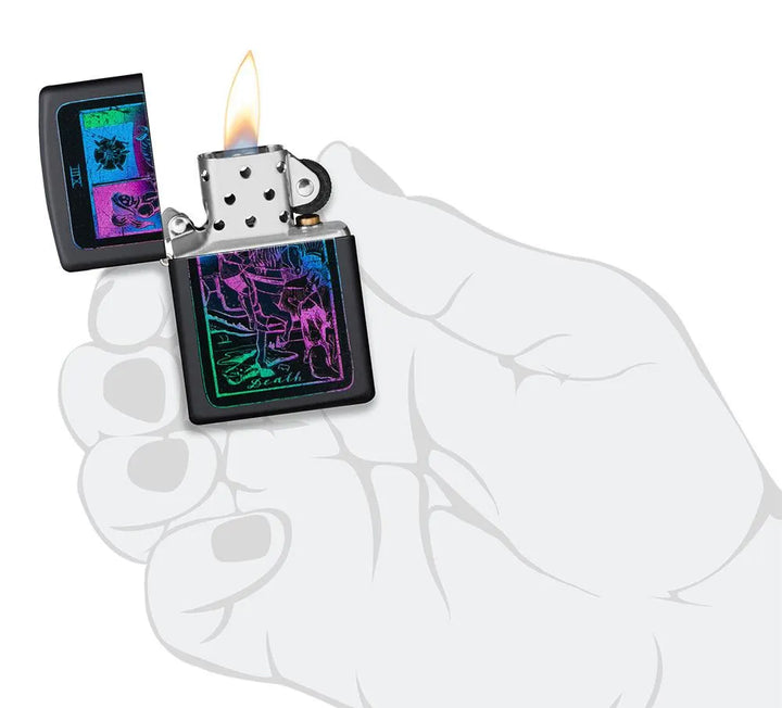 Zippo - Black Light Tarot Kort Motiv - Game-On.no