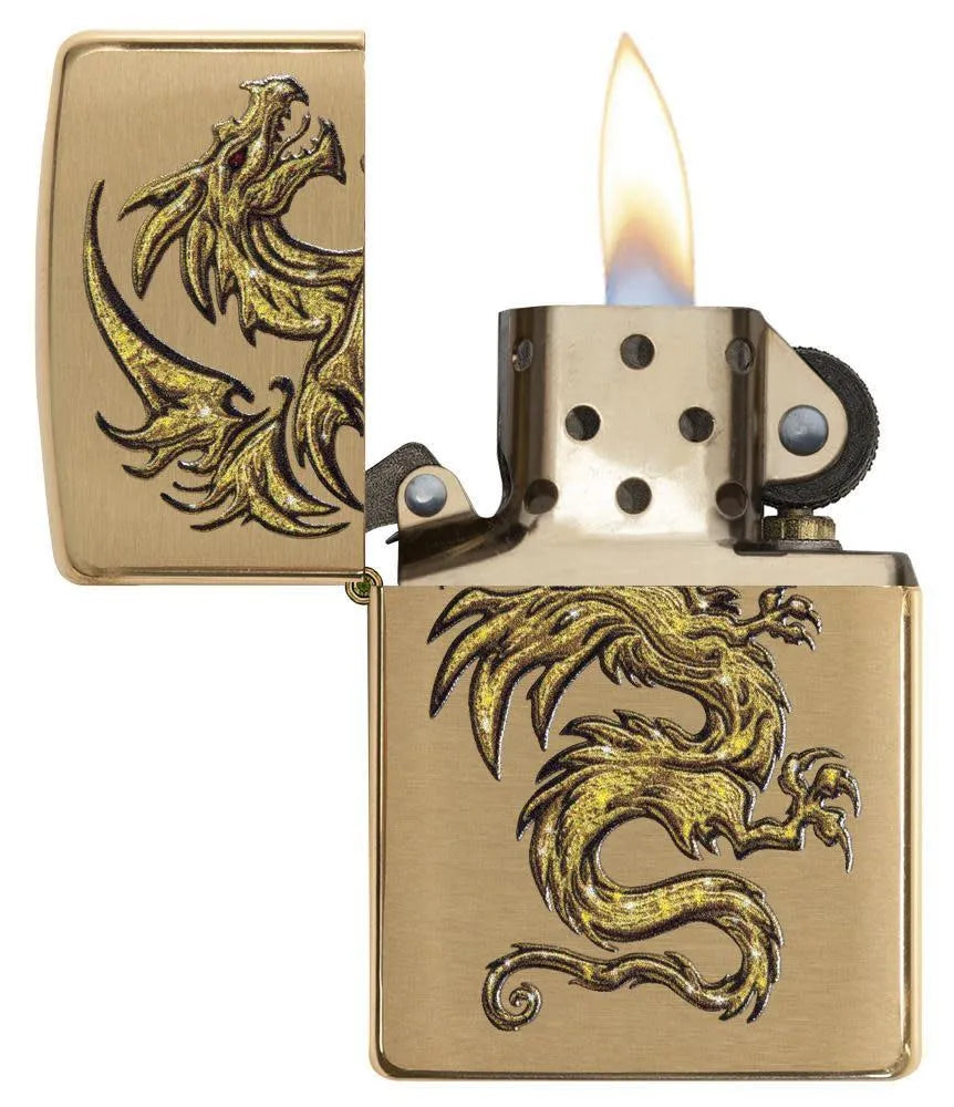 Zippo - Gull Drage Motiv - Game-On.no