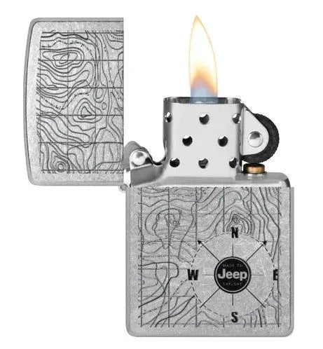 Zippo - Jeep® Logo og Kart Design - Game-On.no