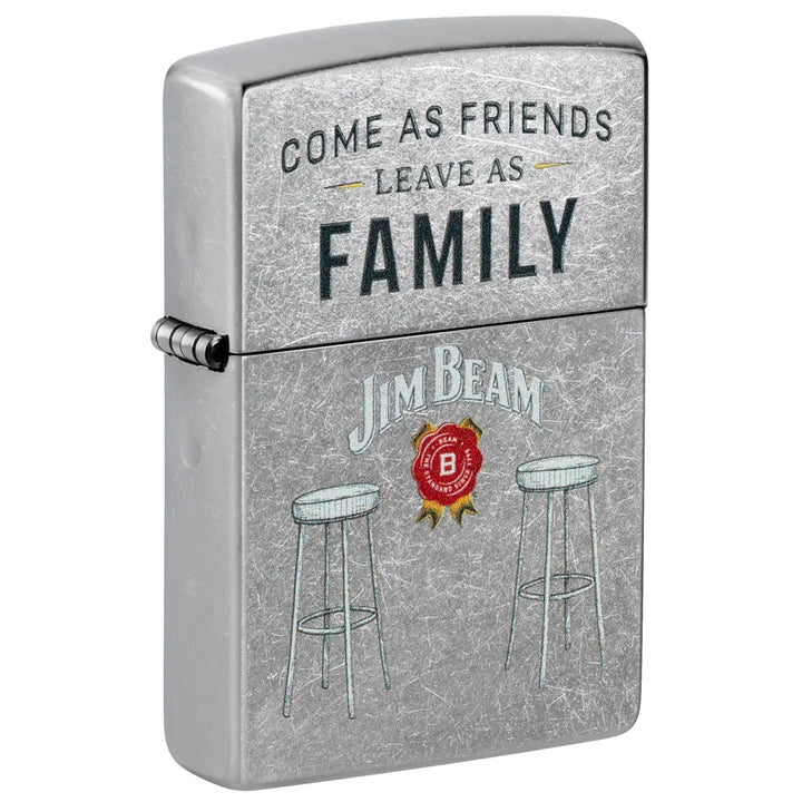 Zippo – Jim Beam® Barstools Motiv – Street Chrome Lighter - Game-On.no