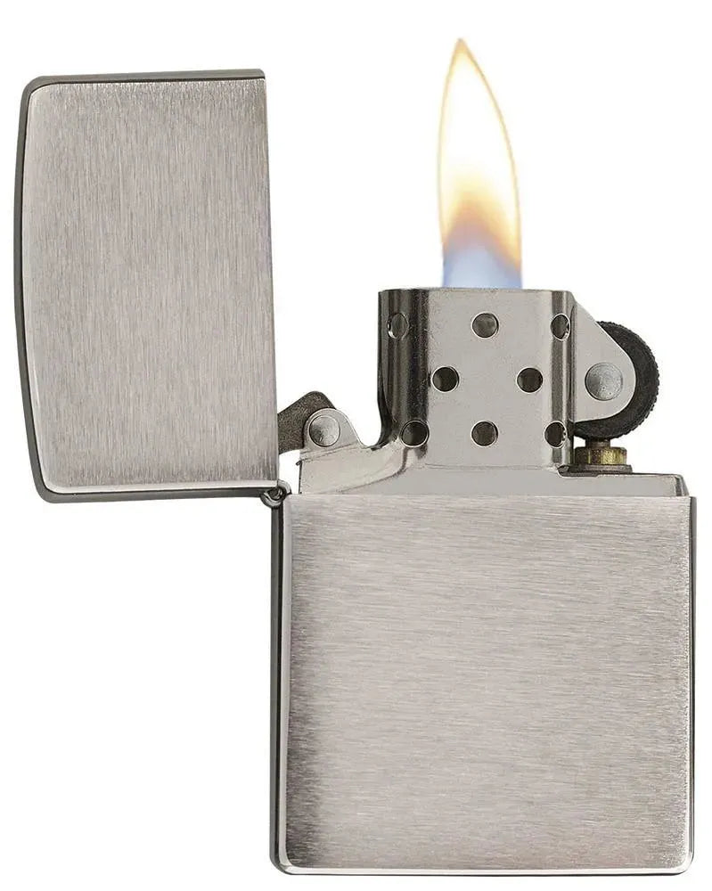 Zippo - Klassisk Børstet Krom - Game-On.no