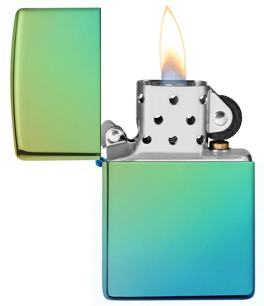 Zippo - Klassisk Høypolert Teal - Game-On.no