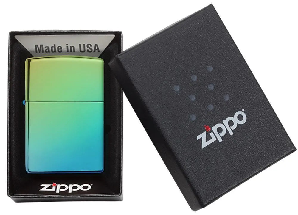 Zippo - Klassisk Høypolert Teal - Game-On.no