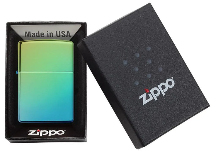 Zippo - Klassisk Høypolert Teal - Game-On.no