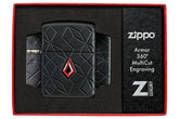 Zippo Lighter - 360 Armor® Red Crystal Design - Game-On.no
