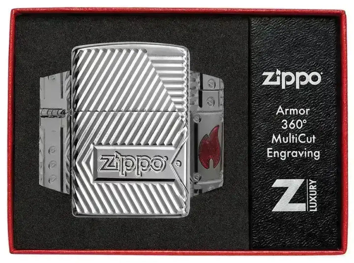 Zippo Lighter - Bolt Design - Armor 360 Degree Limited - Game-On.no