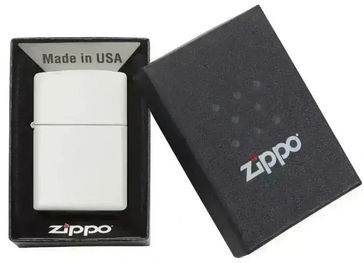Zippo Lighter - Classic Matte White - Game-On.no