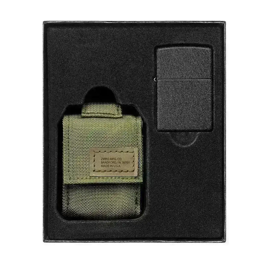 Zippo Lighter - Crackle Lighter og Taktisk Lomme PAKKE - Grønn - Game-On.no