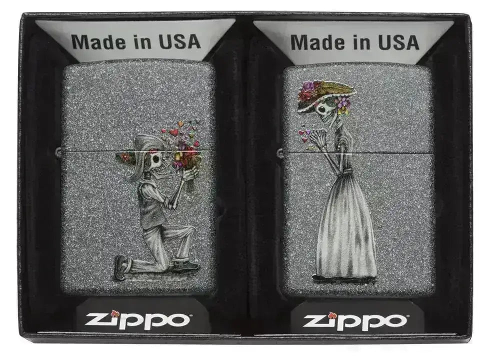 Zippo Lighter - Iron Stone Couple - 2stk - Game-On.no