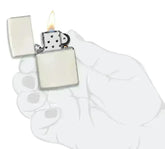 Zippo Lighter - Klassisk Hvit Selvlysende Lighter - Game-On.no