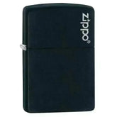 Zippo Lighter - Klassisk Matt Svart med Logo - Game-On.no