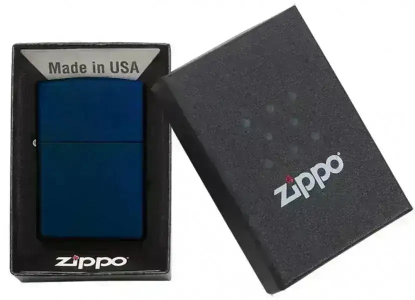 Zippo Lighter - Marineblå (Navy Blue Matte) - Game-On.no