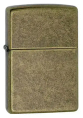 Zippo Lighter - Plain Antique Brass - Game-On.no