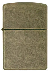 Zippo Lighter - Plain Antique Brass - Game-On.no