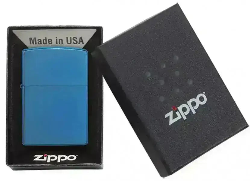 Zippo Lighter - Sapphire Blå - Game-On.no
