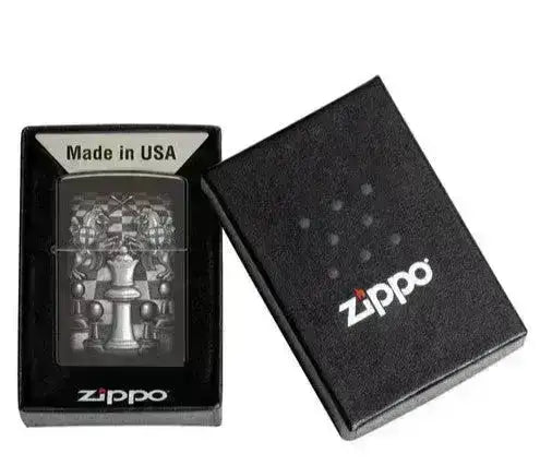 Zippo Lighter - Sjakk Design - Game-On.no