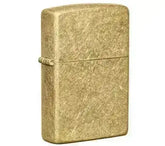 Zippo Lighter - Tumbled Brass - Game-On.no