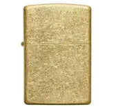 Zippo Lighter - Tumbled Brass - Game-On.no