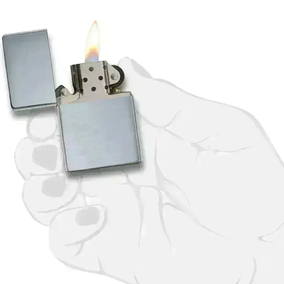 Zippo Lighter - Vintage 1937 Børstet Stål - Game-On.no