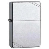 Zippo Lighter - Vintage 1937 Børstet Stål med Riller - Game-On.no