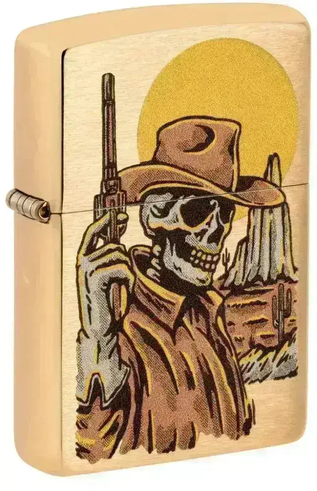 Zippo Lighter - Wild West Skeleton Design - Game-On.no