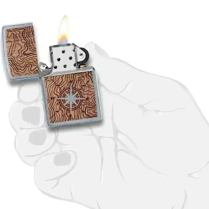 Zippo Lighter - WOODCHUCK USA Compass - Game-On.no