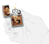 Zippo Lighter - WOODCHUCK USA Slange og Hodeskalle - Game-On.no