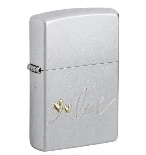 Zippo - Love Design Satin Krom - Game-On.no