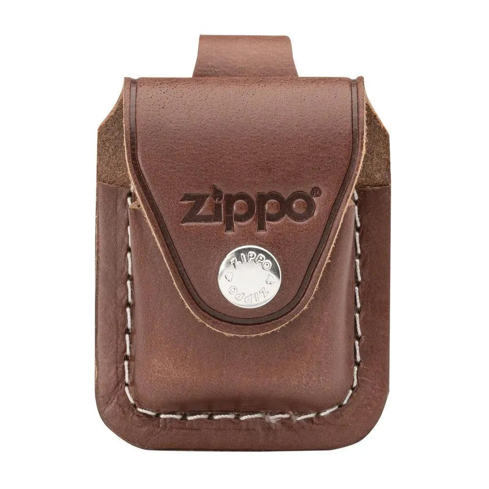 Zippo - Orginal Zippo Holder med beltefeste i skinn - BROWN - Game-On.no