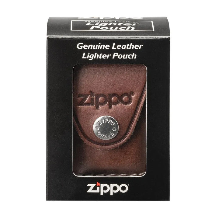 Zippo - Orginal Zippo Holder med beltefeste i skinn - BROWN - Game-On.no