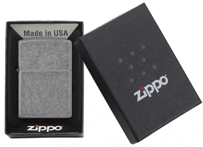 Zippo - Plain Antique Silver Plate - Game-On.no