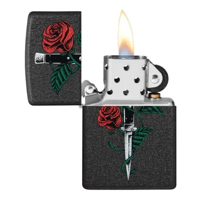 Zippo - Rose og Dolk Motiv - Game-On.no