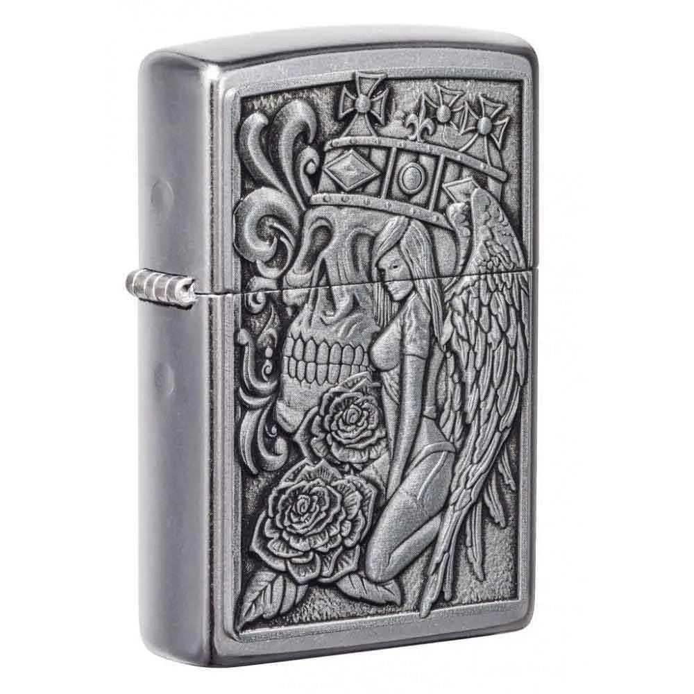 Zippo - Skull and Angel Emblem - Game-On.no