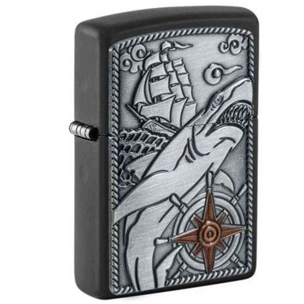 Zippo - Skute, Kompass og Hai Emblem - Game-On.no