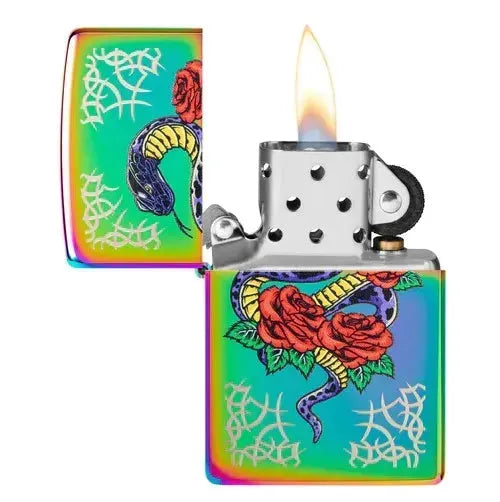 Zippo - Slange og Rose Design - Game-On.no