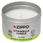 Zippo Citronella lys med kanel og nellik, forfra uten lokk