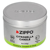 Zippo Citronella lys med kanel og nellik, med lokk på